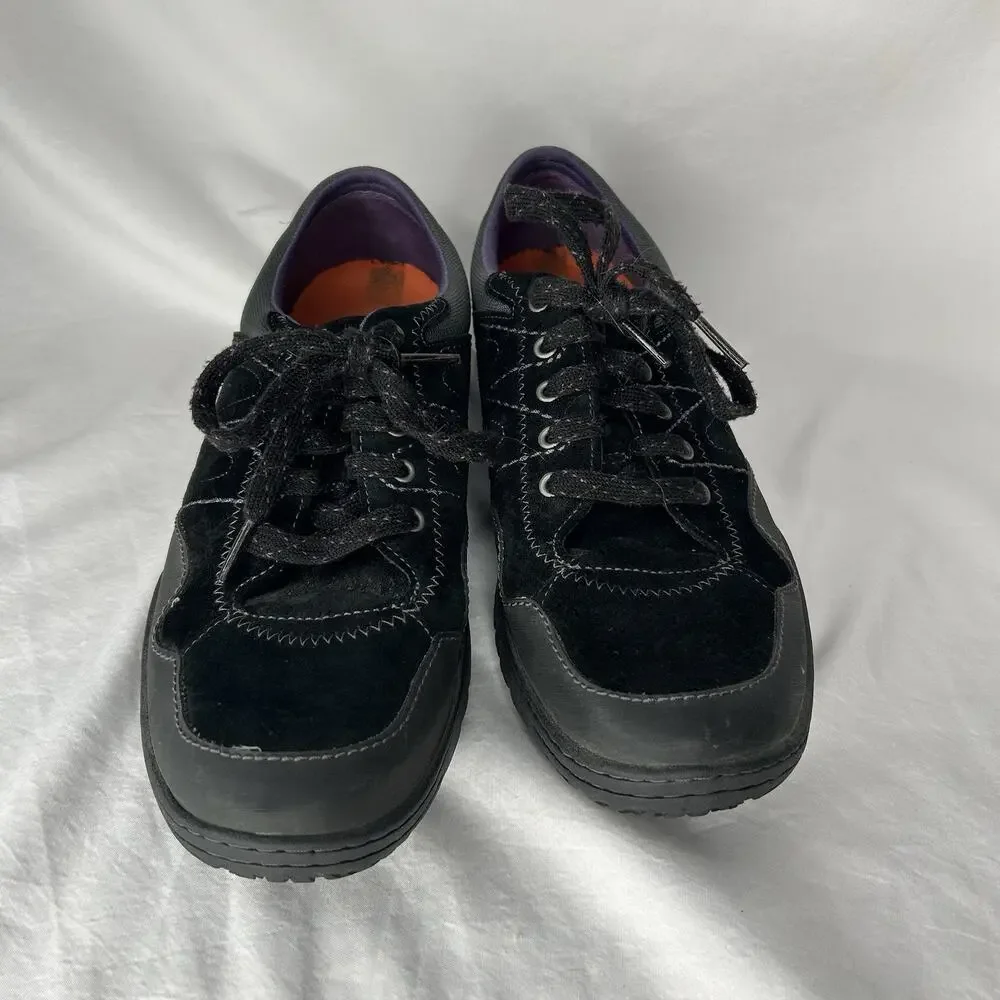 Merrell Albany Trail Hiking Shoe Womens 10 Black Suede Lace Low Sneakers J42286
